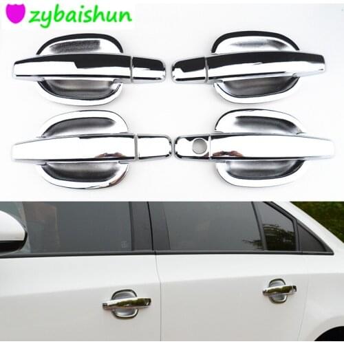 NEW CAR EXTERIOR STYLINGS CHROME SIDE DOOR HANDLE BAR COVER TRIM MOLDING CAP MOULDINGS FOR CHEVROLET AVEO BUICK EXCELLE