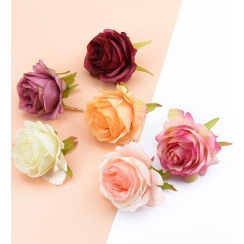 Silk roses wedding brooch flower wall artificial flowers home decor accessories scrapbooking decorative flowers wreaths LX1869