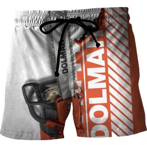 New fashion summer shorts exquisite chainsaw 3D printing shorts men and women street casual sports shorts