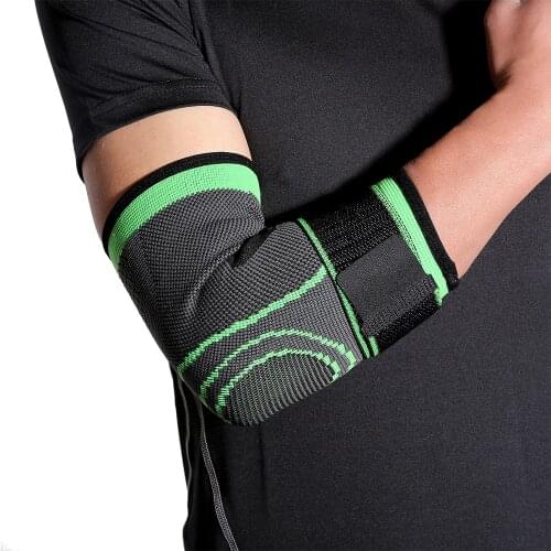 Sports Elbow Brace Compression Sleeve Arm Support with Strap for Tendonitis Arthritis, Bursitis Pain Relief Recovery