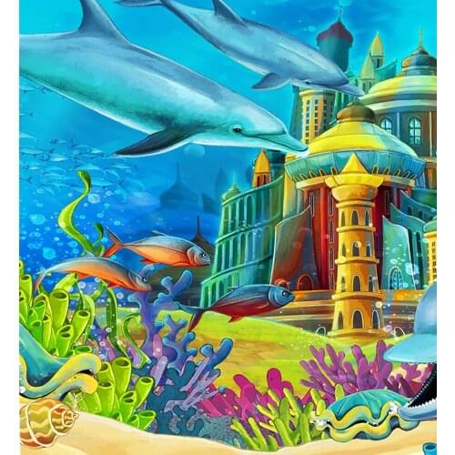 VinylBDS Penteadeira Underwater World For Children Kate Background Backdrop Backgrounds For Photo Studio
