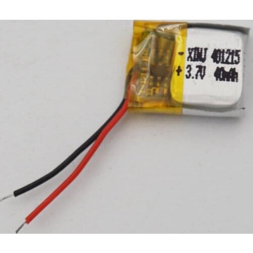 XINJ 3.7V 40mAh Li Polymer Battery Li po 401215 For driving recorder bluetooth mp3/mp4 DIY watch speaker headphones GPS Sat Nav