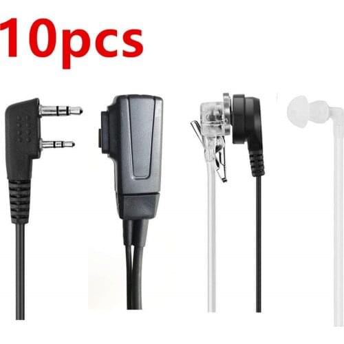 10pcs Air Acoustic Tube Earpiece Earphone Headset for Baofeng Walkie Talkies, for PUXING Quansheng TYT Wouxun Two Way Radios
