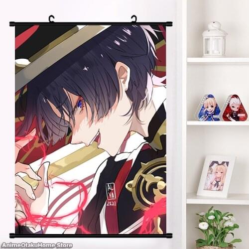 HOT Anime Games Genshin Impact Scaramouche HD Wall Scroll Roll Painting Poster Home Decor Collectible Decorative Art Image Gifts