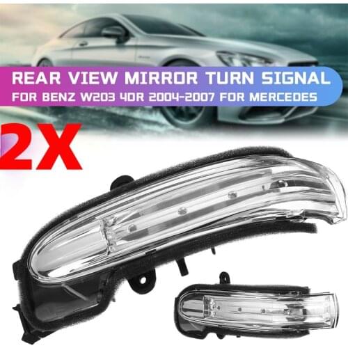 2X Car Rearview Mirror Turn Signal Indicator Side Light Lamp For Mercedes For Benz W203 2004-2007 A2038201521 2038201521