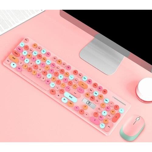 1 Set N620 Wireless Keyboard Mute Mechanical Feel Computer Optical USB Gaming Mouse for Home Office