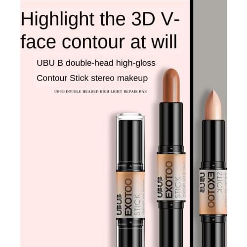 High-gloss Repair Stick Brightens The Shadow, Double-headed Repair Stick, Three-dimensional Facial Primer