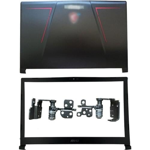 Original New Laptop LCD Back Cover/Front Bezel/Hinges Cover For MSI GE73 GE73VR 7RF-006CN Top Case Black 3077C1A213HG017