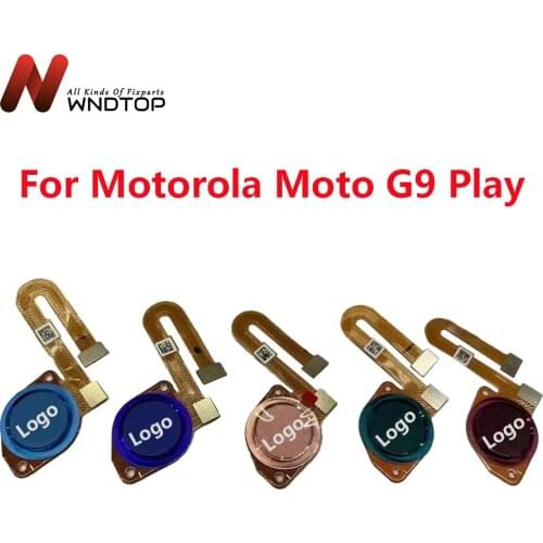 For Motorola Moto G9 Play FingerPrint Sensor Button Touch ID Scanner Key Flex Cable Ribbon For Moto G9 Play Home Button