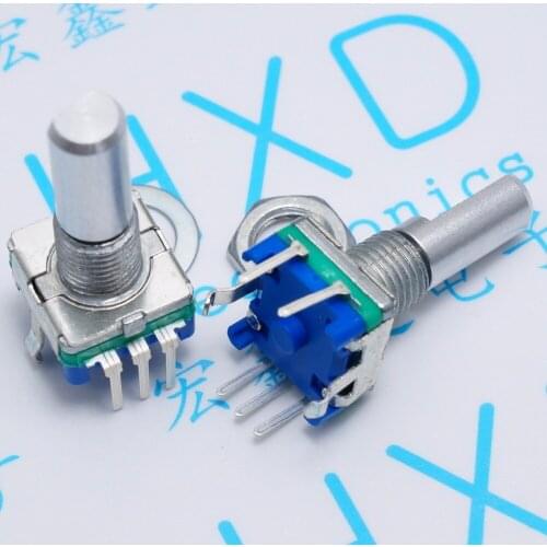 EC11 encoder potentiometer D shaft round 15/20mm handle rotary encoder code switch digital potentiometer with switch