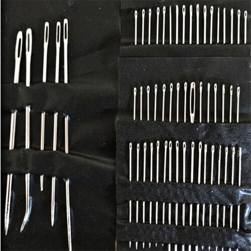 55Pcs/Set Stainless Steel Sewing Needles Sewing Pins Set for Home DIY Crafts Household Different Sizes Suitable for Handmade