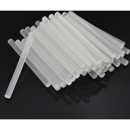 50Pcs/Sets 7mm x 100mm Hot Melt Gun Glue Sticks Plastic Transparent Sticks For Glue Gun Home Power Heat Pistol Tool Accessories