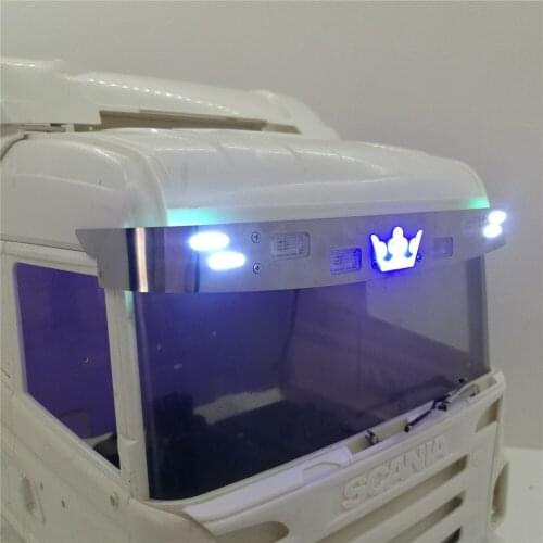 Sun Visor LED Lights Sunshade Lamp for 1/14 Tamiya Scania R620 56323 R730 RC Truck Tractor Parts Accessories