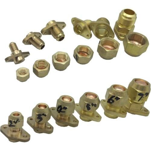 Brass Uion with oval flange bracket - female solder (ID) to male SAE flare is great choice for split heat pump or precision AC