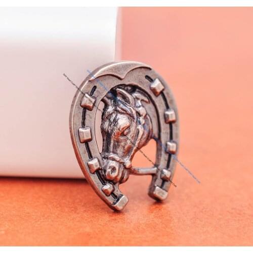 Lot 10X 27*23mm Retro Silver Western Horse Shackle Clevis Rivet Stud Conchos for Leathercraft Backpack Luggage Bag Wallet Decor