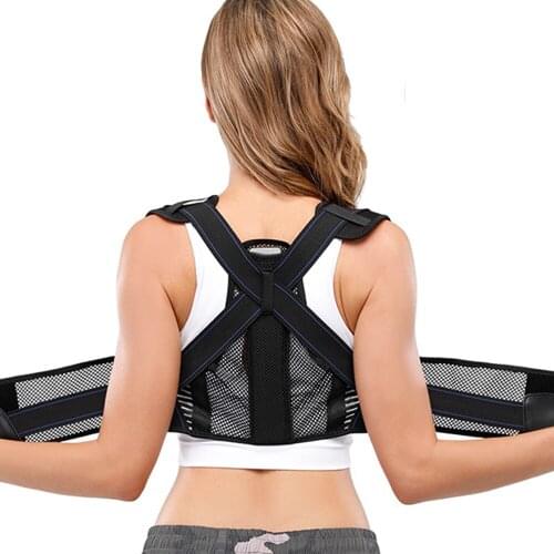 Adjustable Alloy Bone Breathable Mesh Orthopedic Shoulder Straightener Clavicle Posture Correction Back Brace Support Belt