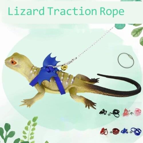Pop It Lizard Collars Harnesses Leads Beauty Dinosaur Costume Chest Harness Decoration Accessories For Dragline Iguana Reptile