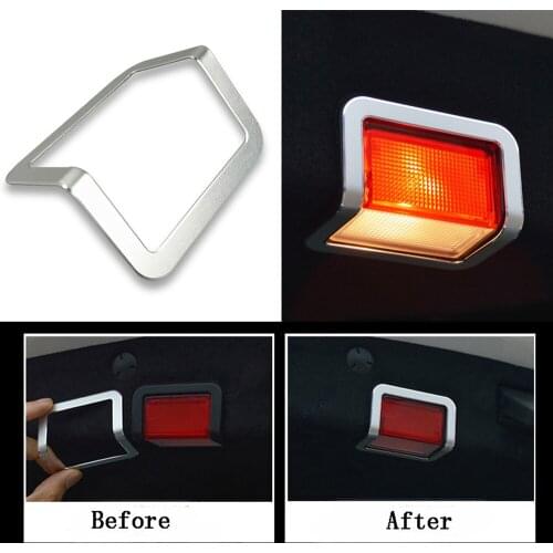 Car Trunk Warning Light Cover Stickers Trunk Door Lamp Decorative Frame For Mercedes Benz GLK CLS ML GL GLC C E Class W205 W213