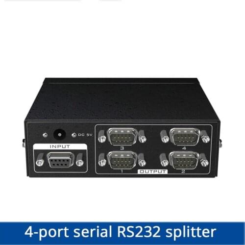 RS232 splitter 4 Port DB9 Serial Splitter 1 in 4 out Support Bidirectional Transmission Serial adapter MT-RS104