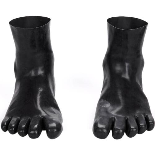 Sexy Women Men Unisex Latex Exotic Lingerie Five Toes Socks Seamless 3D Toe Socks Short Socks Club Wear Cekc Zentai Fetish