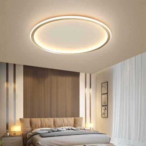 Modern Gold Round Ring Ceiling Lights LED Ultra-thin Home Decorate Lamp Bedroom Living Dining Room Ceiling Lighting Fixtures