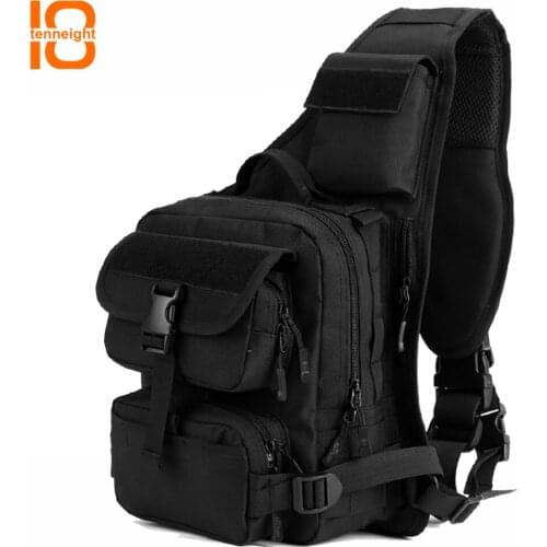 TENNEIGHT Outdoor Sport Climbing 800D Nylon Chest bag shoulder bag Army Tactical Bag Camping Military Backpack riding Backpack