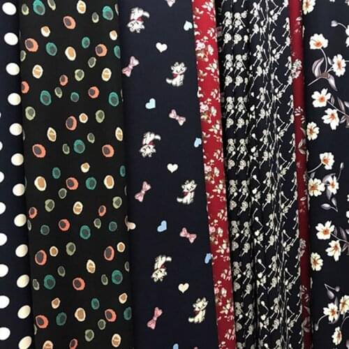 Viscose Pajamas Cooling Material Printed Slub Cotton Viscose Reactive Printing Cloth Fabrics