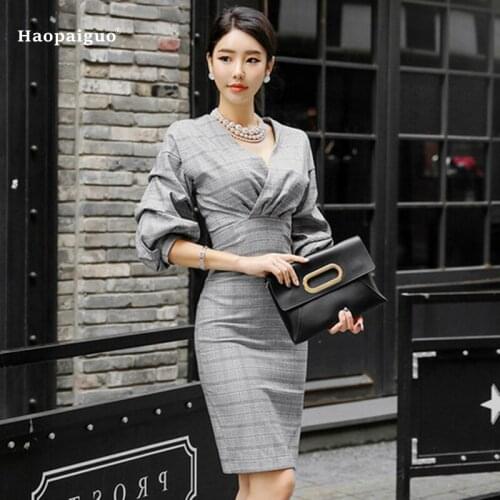 Summer Casual Dress for Women V-neck Half Sleeve Striped Office Bandage Bodycon Dresses Ladies Slim Party Sexy Vintage Dress