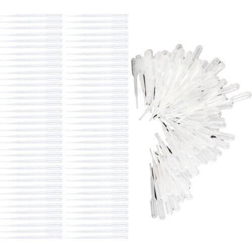 200Pcs Graduated Pipettes Dropper Polyethylene - 100Pcs 3Ml & 100Pcs 0.2Ml