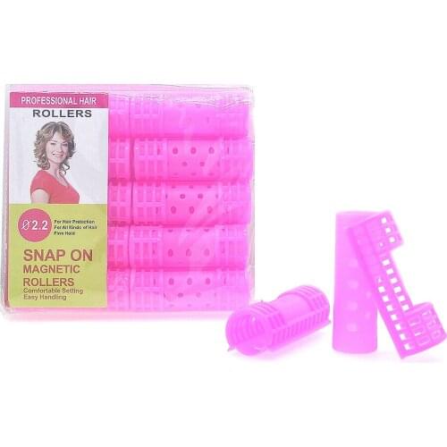 3 Packs 30pcs Snap on Hair Rollers Sleeping Hair Curlers DIY Hair Curler with Clips Clamps Hairdresser Perm Bar Rods 22mm 1360