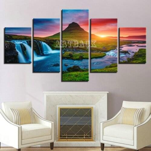 5D Waterfall landscape diamond painting full square / round drill five spell rhinestone embroidery mosaic living room decoration