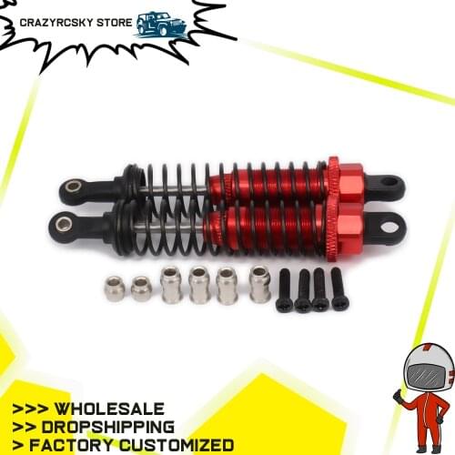 RCAWD 80mm Alloy Aluminum RC Shock Absorber Damper For 1/16 Traxxas Buggy Truck HSP HPI Oil Adjustable Upgrade RC Parts
