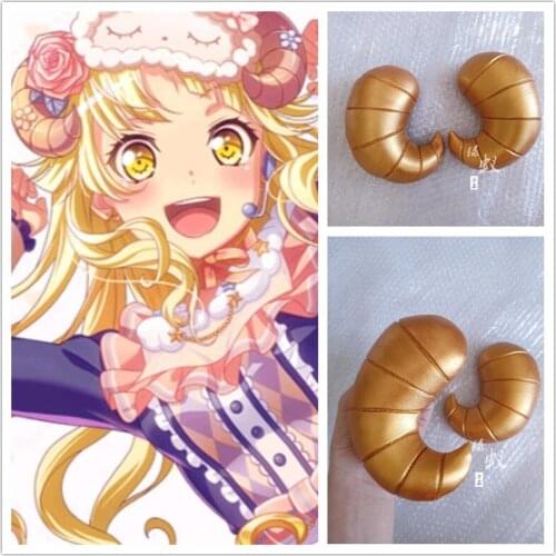 Anime Bang Dream! Tsurumaki Kokoro Cosplay Horns Head Clip Headwear Cosplay Props Halloween