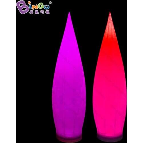 Free shipping 2.5 M high LED lighting inflatable column hot sale customized colorful water shape pillar for party toy