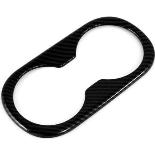 For Toyota Prius 2019 2020 ABS Carbon Fibre Rear Seat Water Cup Covers Frame Interior Trims Car Styling Deconation Accessories