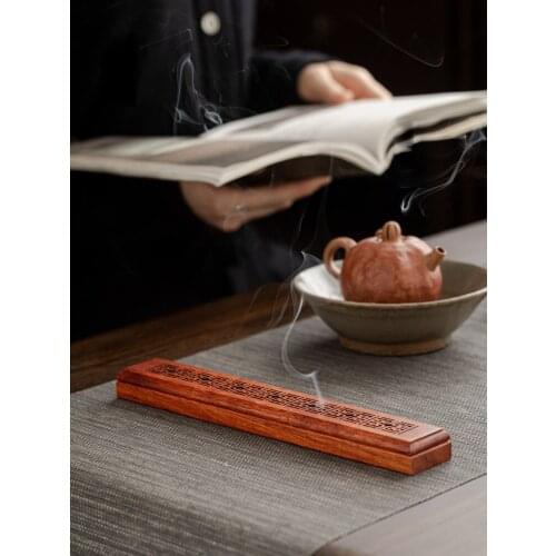 Handmade Creative Wood Aromatherapy Incense Stick Holder Hollow Incense Burner Wood Censer Box Wood Carving Crafts Chinese Gift