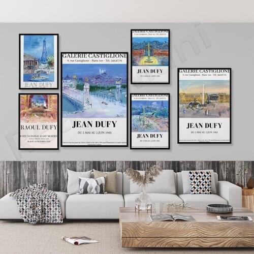 Jean Dufy Paris poster, vintage print of Place de la Concorde, Paris Museum printable, Fauvism wall decoration city landscape wa