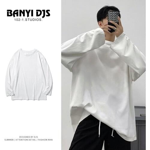 17Colors Free Ship Long Sleeve T-Shirts Men Women Tshirts Male Oversized Girl Boy Basic Plain Logo Cotton Female Tee Shirts Tops