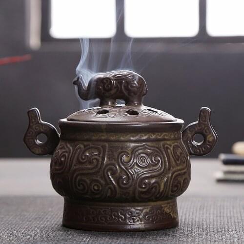 Lucky Elephant Censer Incense Coil Burner Incense Stick Holder Incense Burner