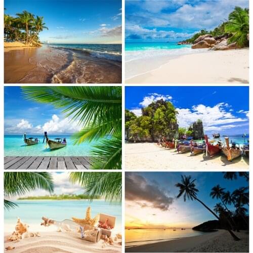 Summer Tropical Sea Seaside Ocean Backdrop Beach Party Wave Natural Scene Vinyl Photography Background Photo Studio 210519MP-4
