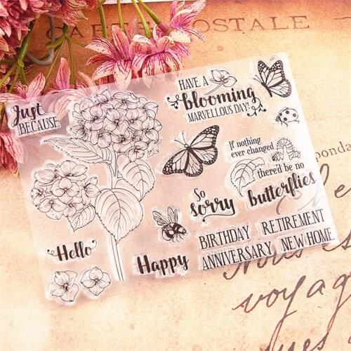 Hot selling Potted plants transparent clear stamp / silicone seal roller stamp DIY scrapbook album / card production