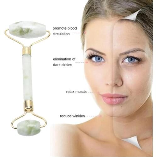 Face Massager Jade Roller Facial Skin Health Care Tools Natural Gouache Scraper for Body Neck Back Beauty Slimming Massagers Set