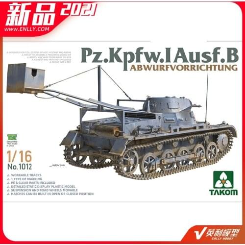 1/16 Assembled Tank Model German No. 1 Tank Type B with Explosive Delivery Device 1012 Plastic Kit Building Model