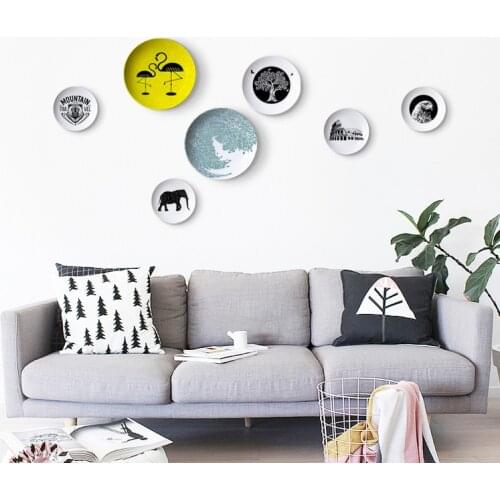 Living Room Wall Decorations Ceramic Wall Plate butterfly Restaurant Cafe Bar Wall Decoration wall hanging
