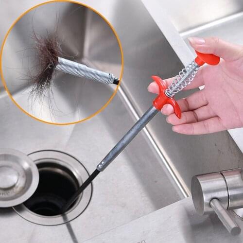 New Drain Cleaner Sticks Clog Remover Cleaning Tools Sewer Cleaning Brush Pipe Dredging Tools For Bathroom Kitchen Sink