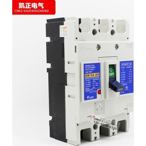 Brand new original authentic Shilin plastic case circuit breaker air switch BM160-SN 3P 125A 140A 160A