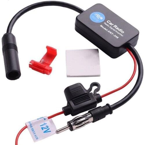 12V Practical FM Signal Amplifier Anti-interference Car Antenna Radio AM/FM Stations Universal FM Booster Amp Automobile Parts