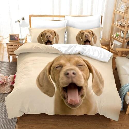 Dropshipping SINGLE only 1 Pillowcase Bedding For Boys Duvet Cover Set Bedding Dog N59 Animal Cartoon Christmas Single size