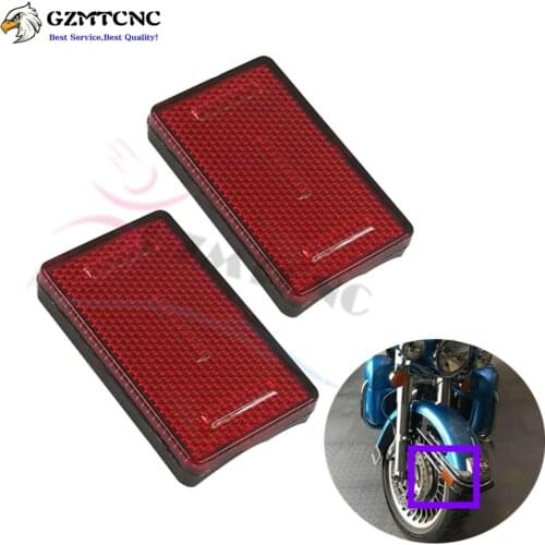 1 Pair Motorcycle Rectangle Front Fork Reflector Hight Quality For Honda Yamaha Kawasaki Suzuki BMW K1200RS R1200GS 3 Colors