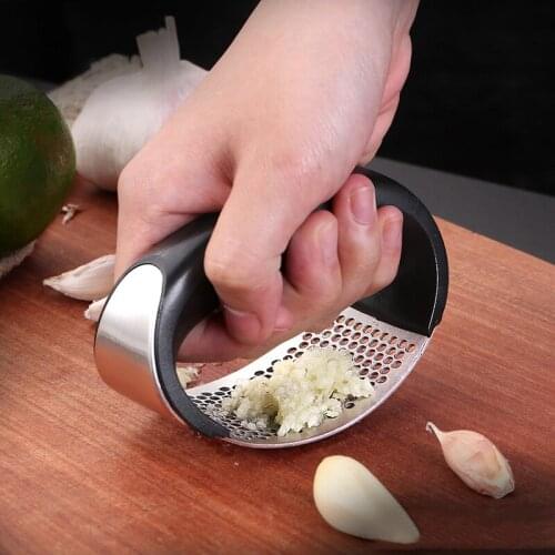 Stainless Steel Manual Garlic Press Mincer Chopping Squeezer Ginger Garlic Fruit Vegetable Tools Kitchen Gadgets Accessories